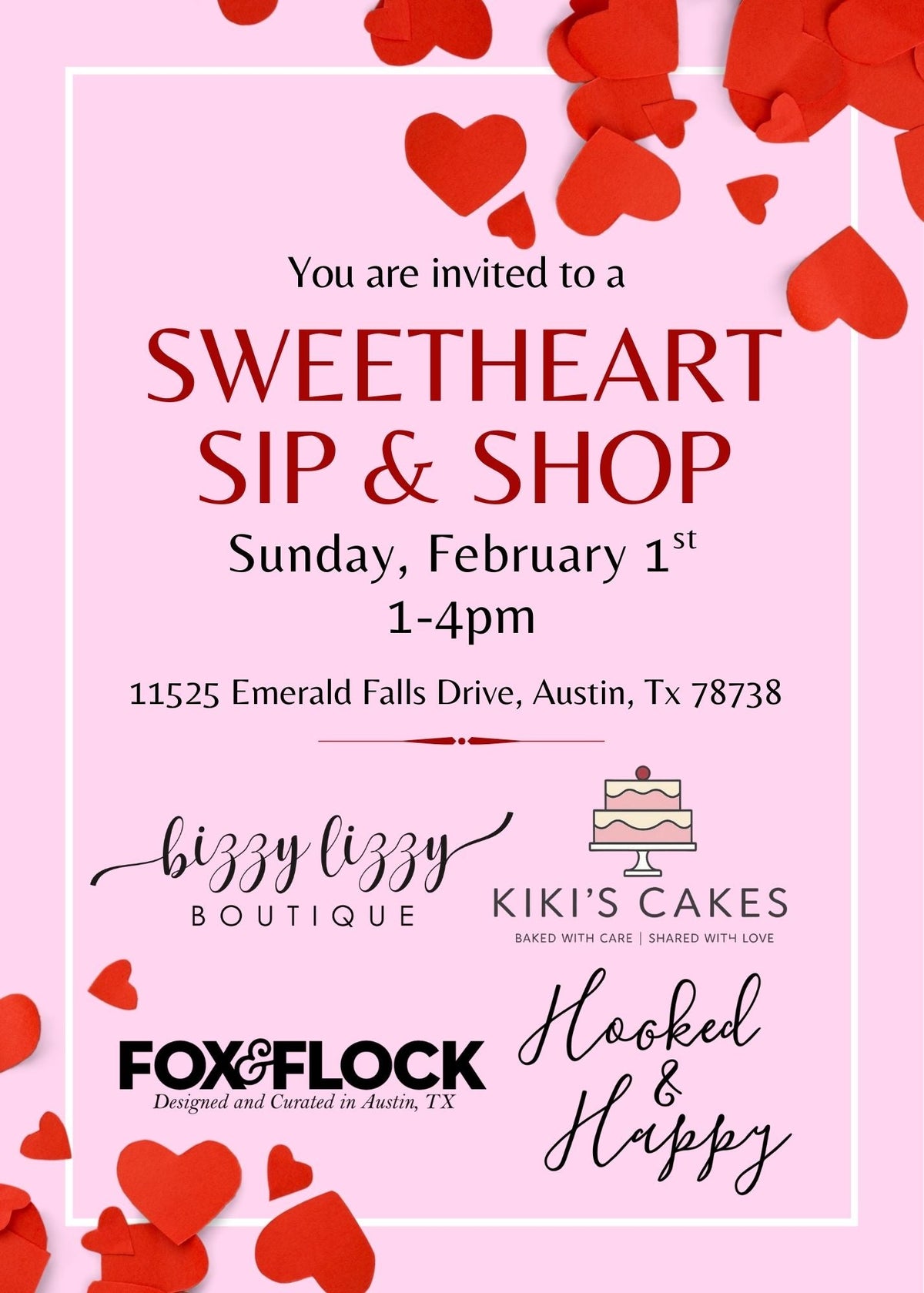 Annual Sweetheart Sip & Shop - February 1st