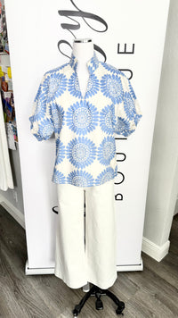 The Olivia Top - Light Blue