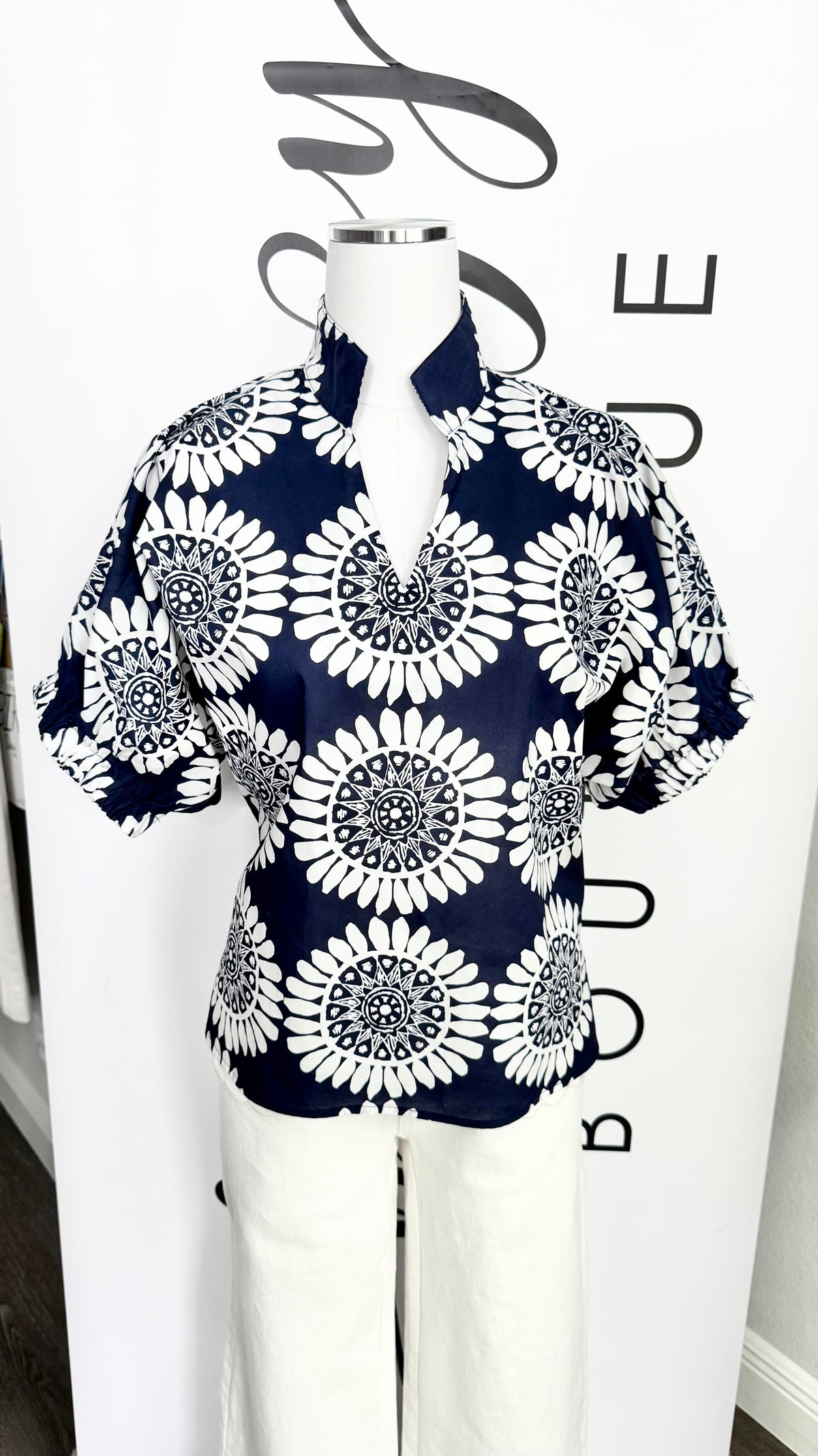 The Olivia Top - Navy