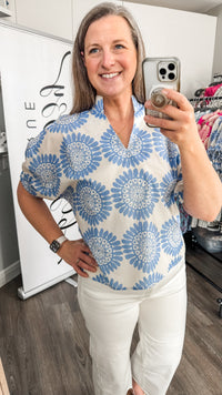 The Olivia Top - Light Blue