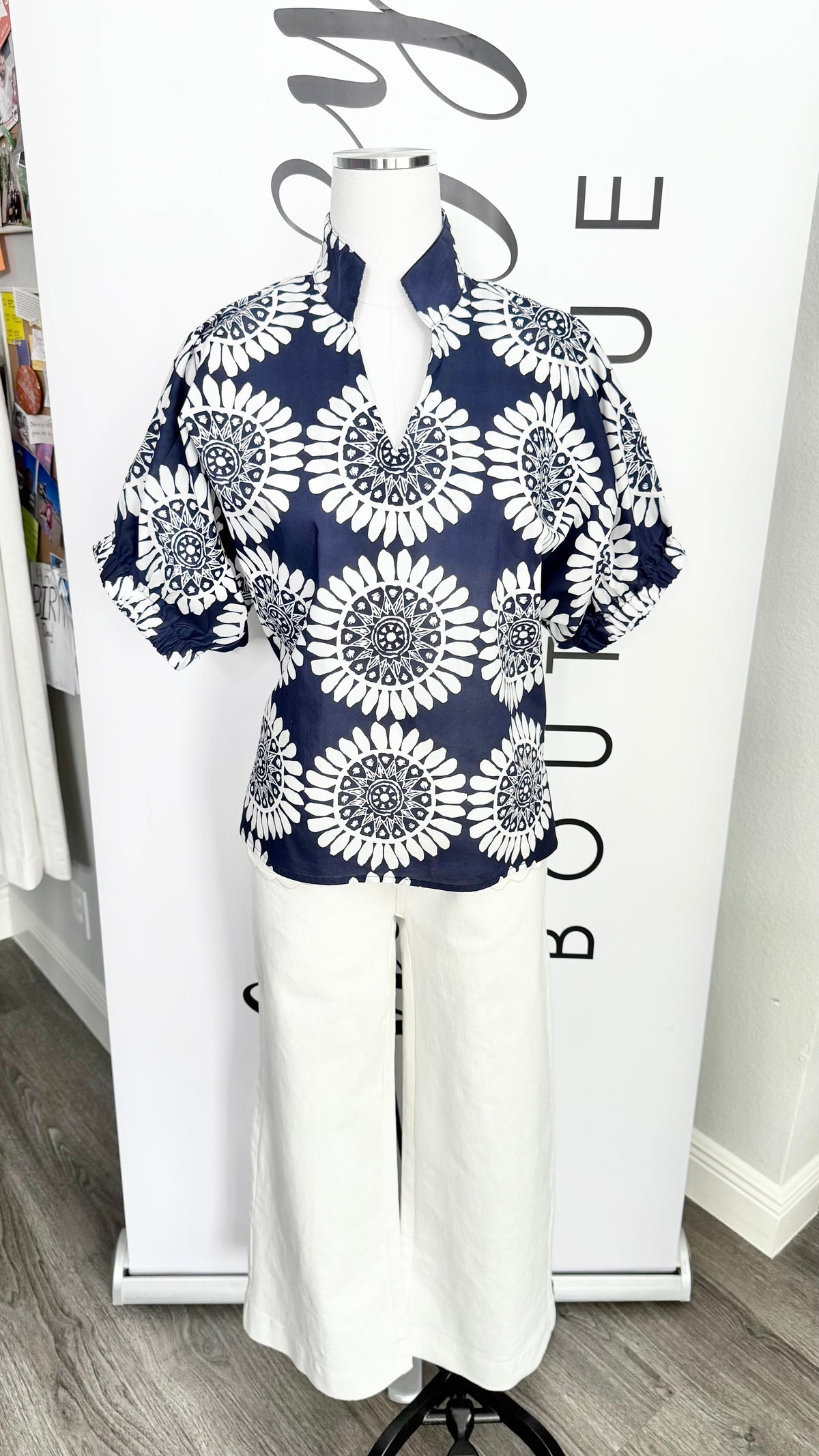 The Olivia Top - Navy