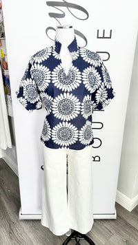 The Olivia Top - Navy