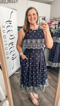 The Janie Dress - Navy
