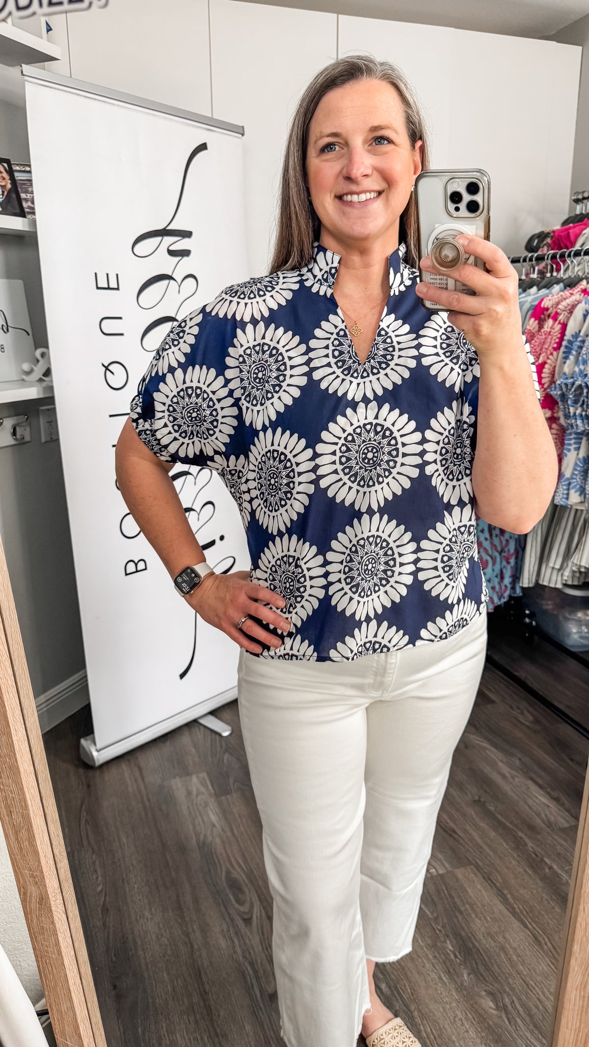 The Olivia Top - Navy