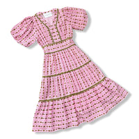 Abigail Dress THML Pink and Olive