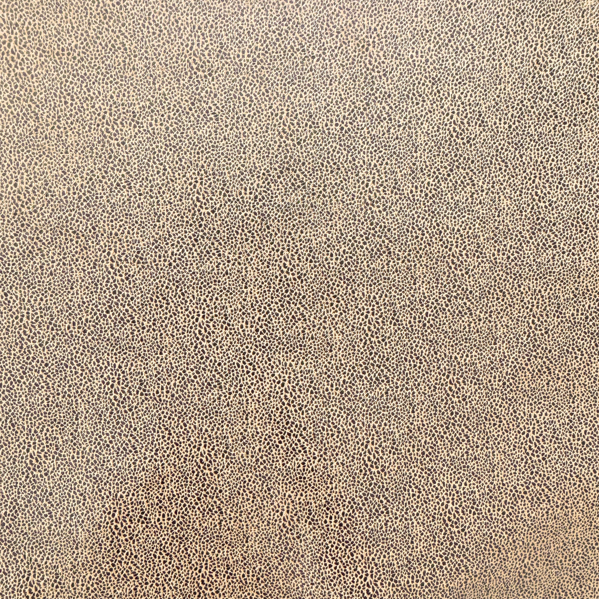 A close-up texture of a dense, pebbled leather or faux-leather material in a mix of beige, tan, and brown tones.