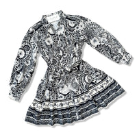 Black and White Print Umgee Short Dress