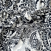 Black and White Print Umgee Short Dress Tie Belt