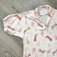 Boot Print Texas Top 