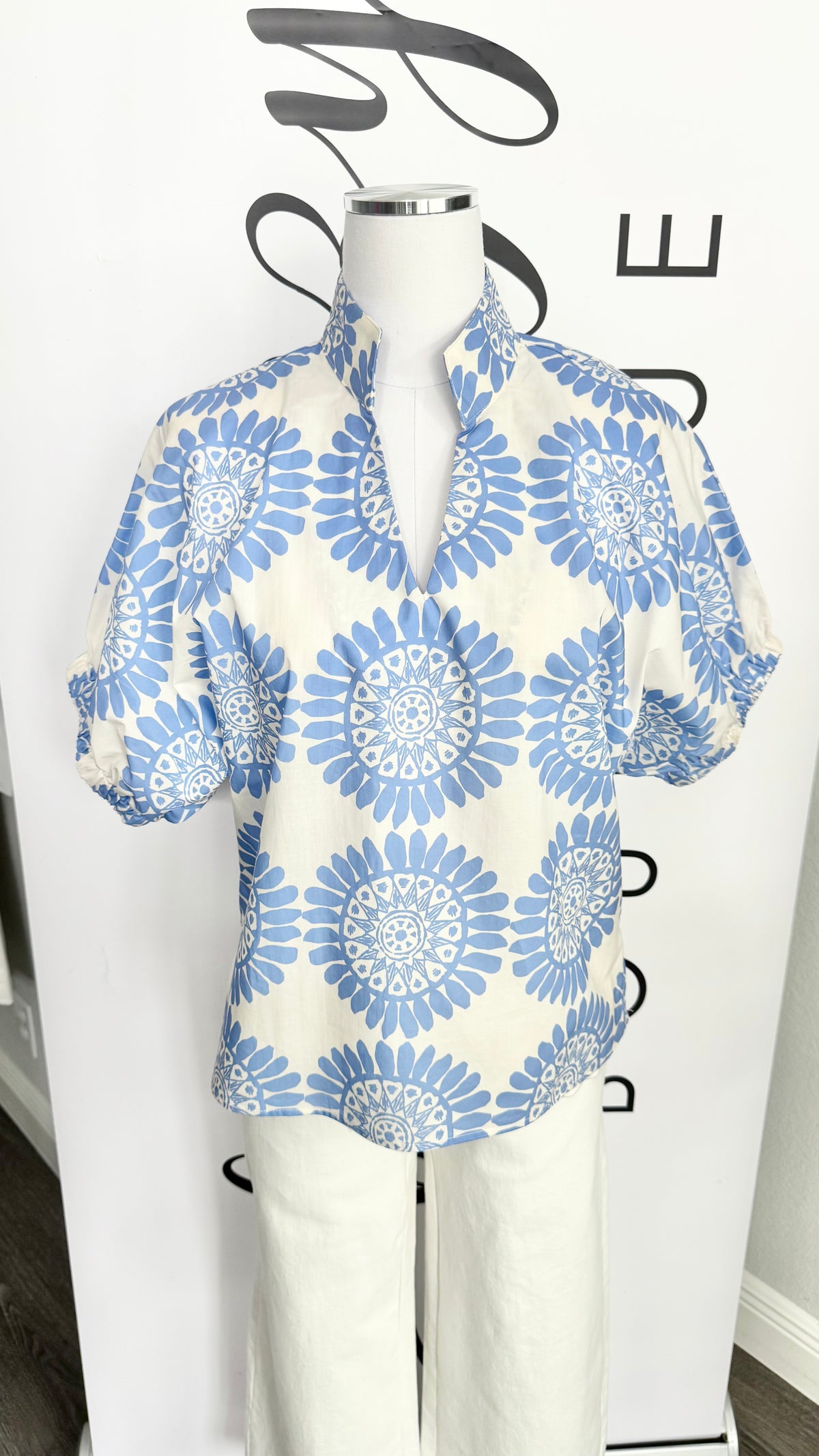 The Olivia Top - Light Blue