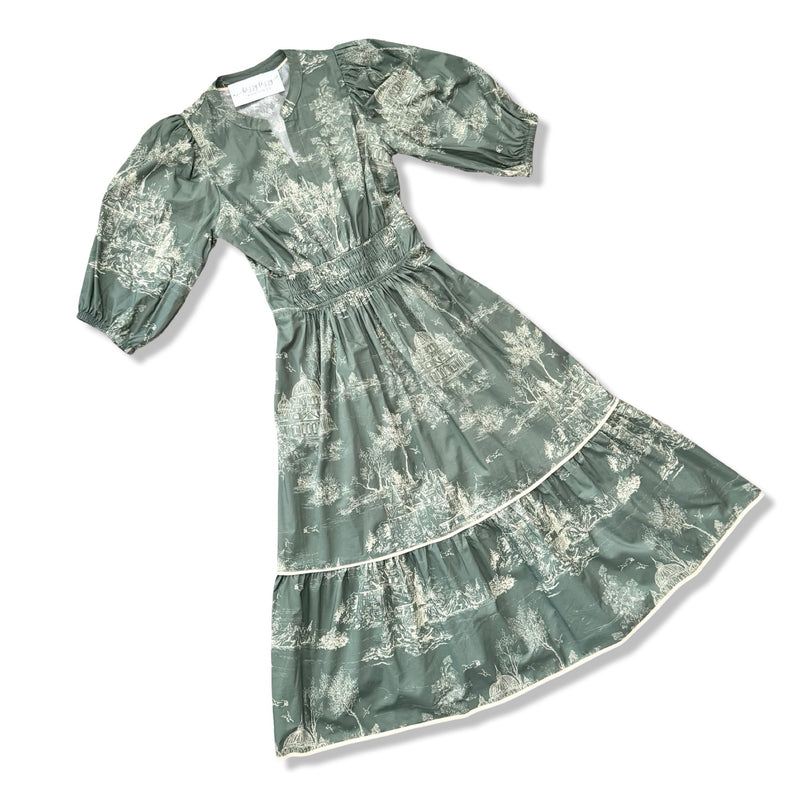 Catherine Sage Green Dress Umgee