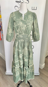 Catherine Sage Green Dress Umgee Mannequin