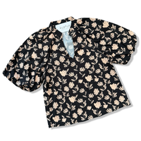 Chandler Top THML Black Tan Floral