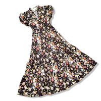Chocolate Brown Floral Cowgirl Dress Entro
