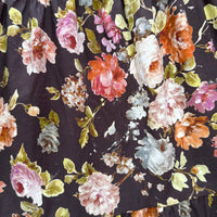 Chocolate Brown Floral Cowgirl Dress Entro Print
