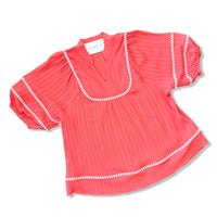 Coral Umgee Sweetheart Top