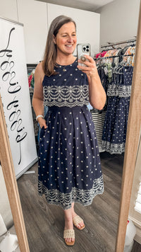 The Janie Dress - Navy