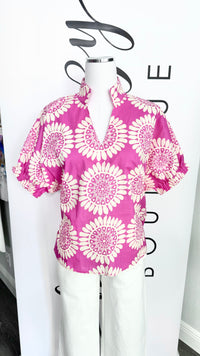 The Olivia Top - Hot Pink