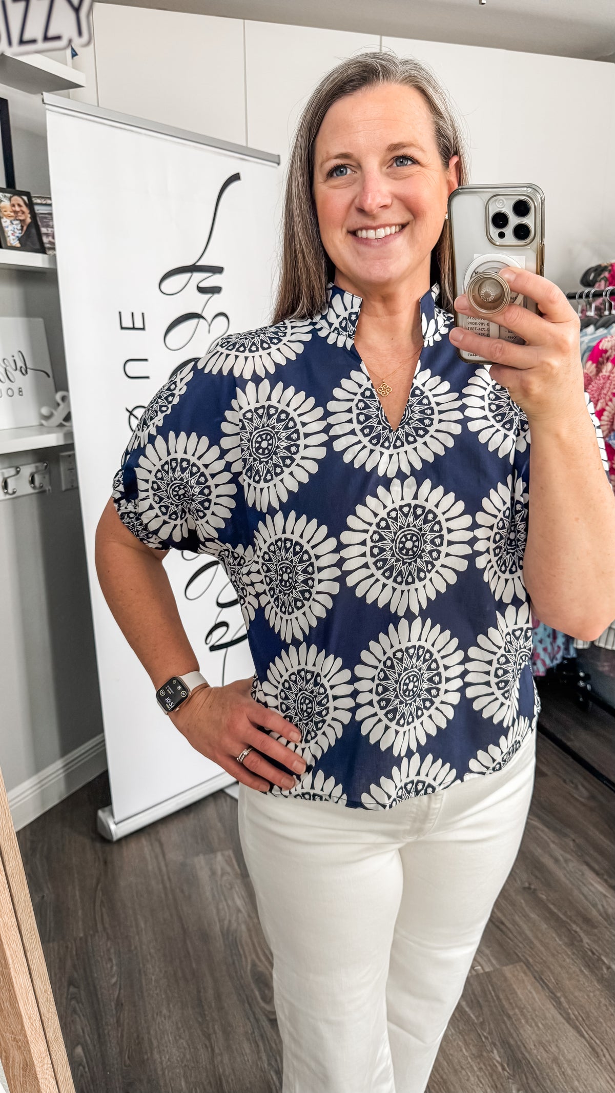 The Olivia Top - Navy