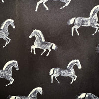 Elliott THML Black Sweater Horse Print Long Sleeve Top Horse Print Close Up