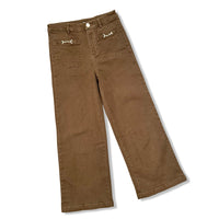 Entro Brown Wide Leg Pant with Horse Bit Accent Stockyard Flat Lay Photo