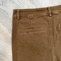 Entro Brown Wide Leg Pant with Horse Bit Accent Stockyard Back Pocket Detail