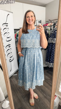 The Janie Dress - Light Blue