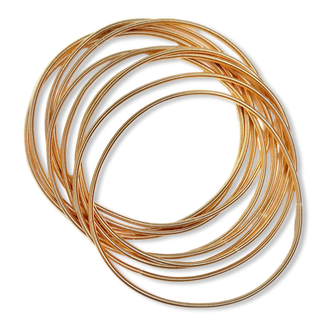 Guitar String Bracelet Set - Gold