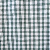 Green Sage Gingham Dress Entro Close Up Of Print