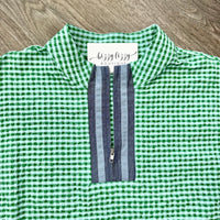 Hudson Top Gingham THML Top with Zipper Collar