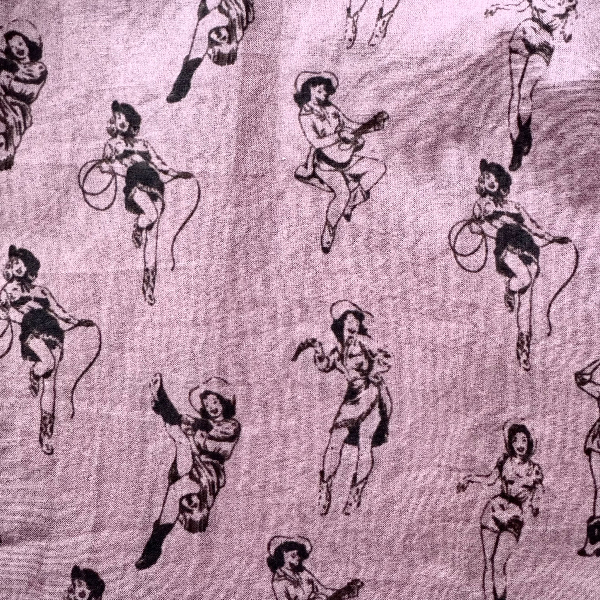 Jane Cowgirl Print Top Layerz Closeup of Print