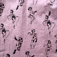 Jane Cowgirl Print Top Layerz Closeup of Print