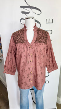 Jane Cowgirl Print Top Layerz Mannequin