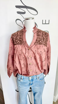 Jane Cowgirl Print Top Layerz Mannequin 2