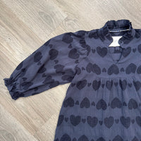 Juliet Top Umgee Navy Hearts Sleeve