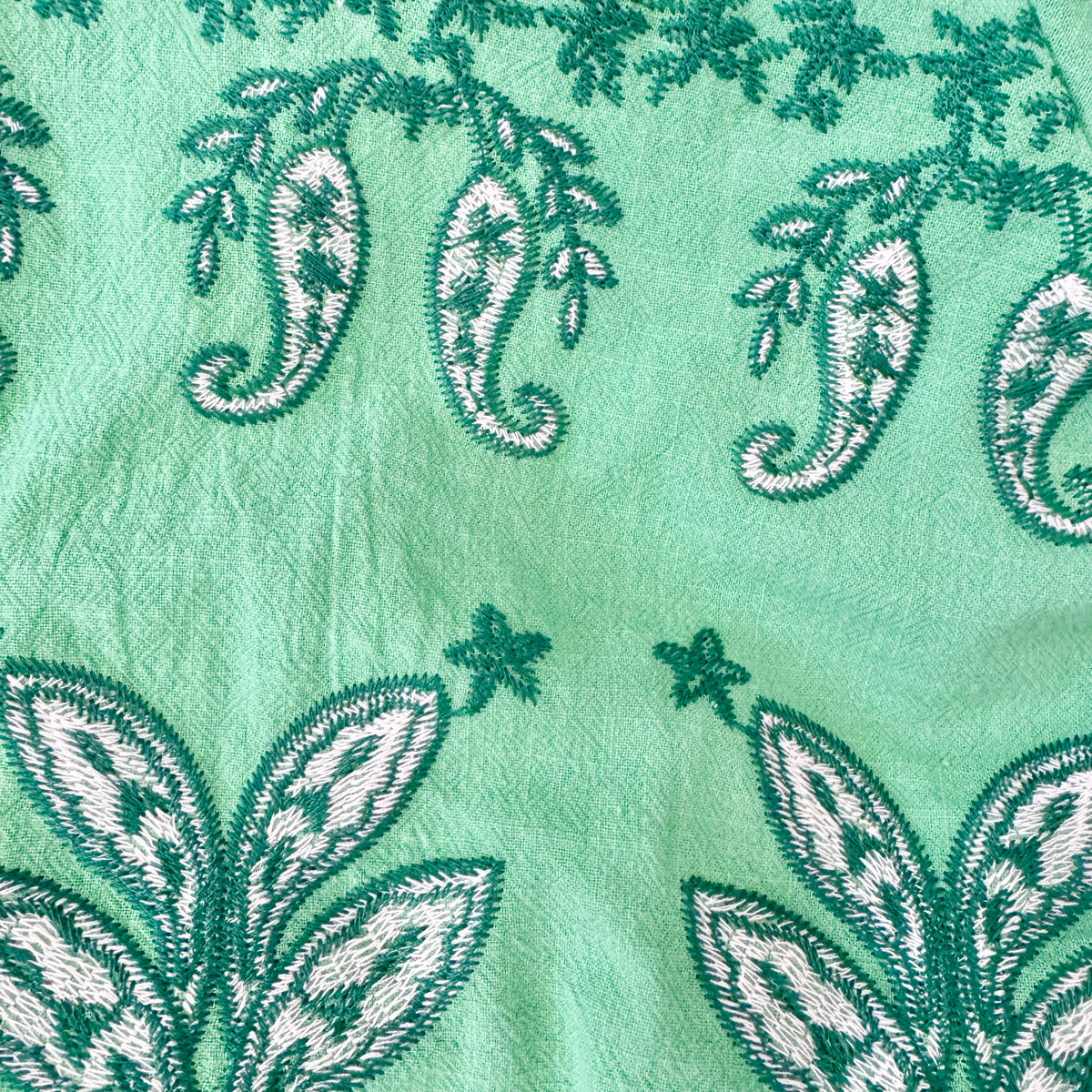 Kelly Green Umgee Embroidered Top Emerson Close U of Embroidery