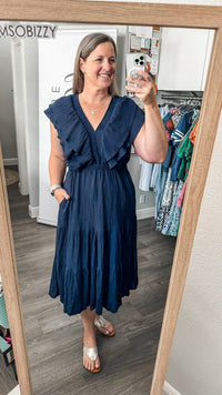 The Leigh Ann Dress - Navy - FINAL SALE