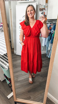 The Leigh Ann Dress - Red