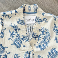 Lennon Blue Umgee Print Paisley Neckline