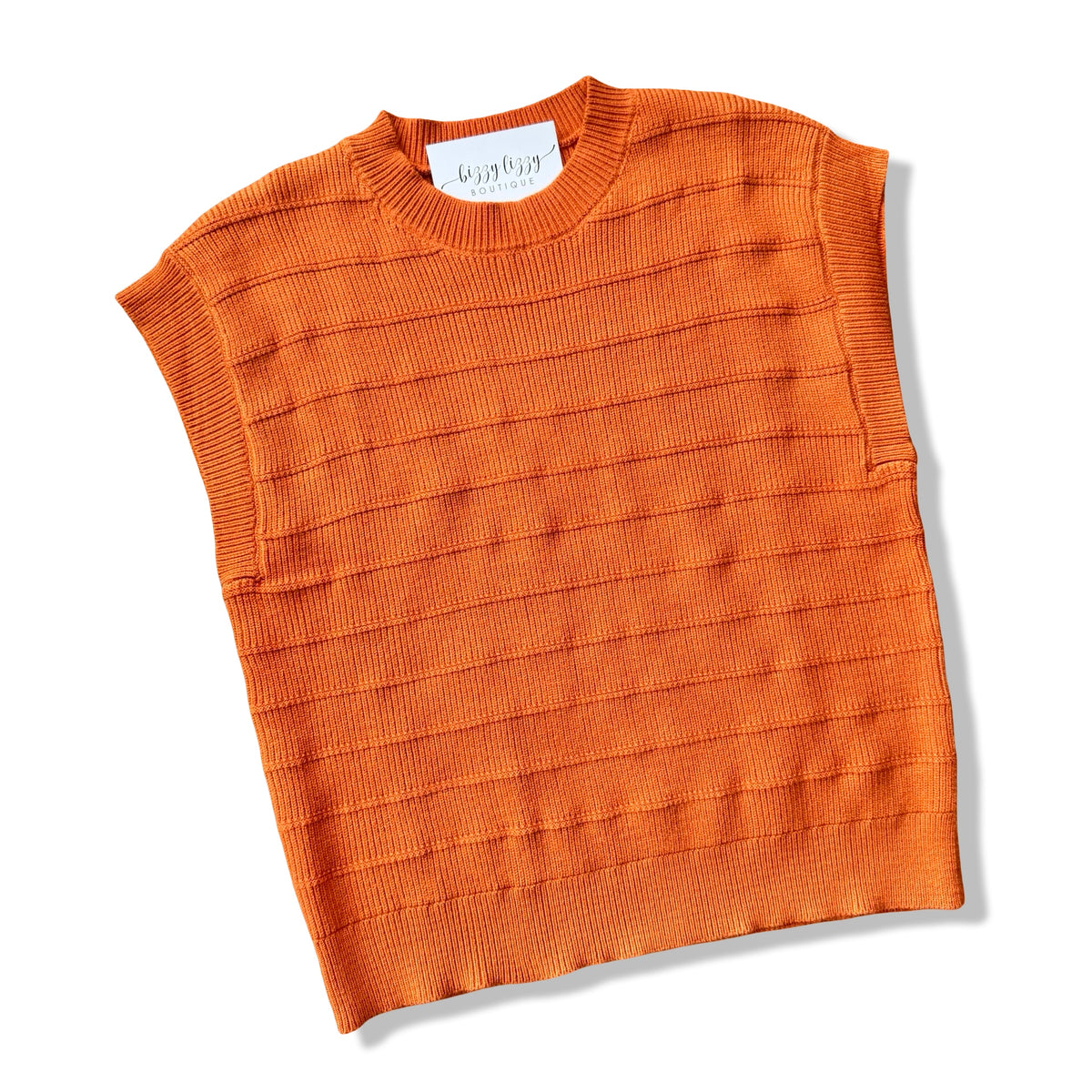 Mason THML Burnt Orange Cap Sleeve Sweater