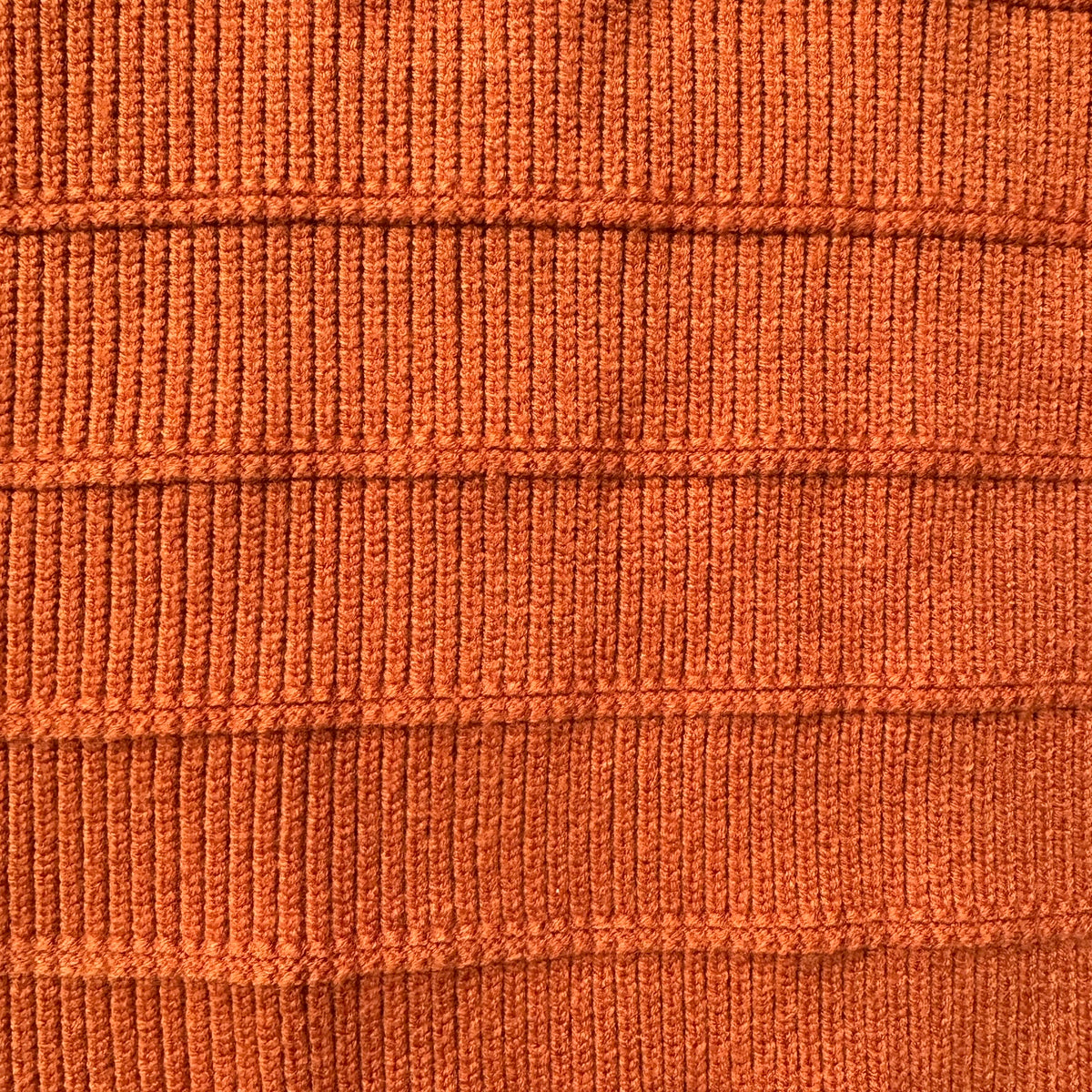 Mason THML Burnt Orange Cap Sleeve Sweater Fabric Close UP