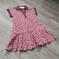 Merlot Wine and Olive Green Entro Dress 3