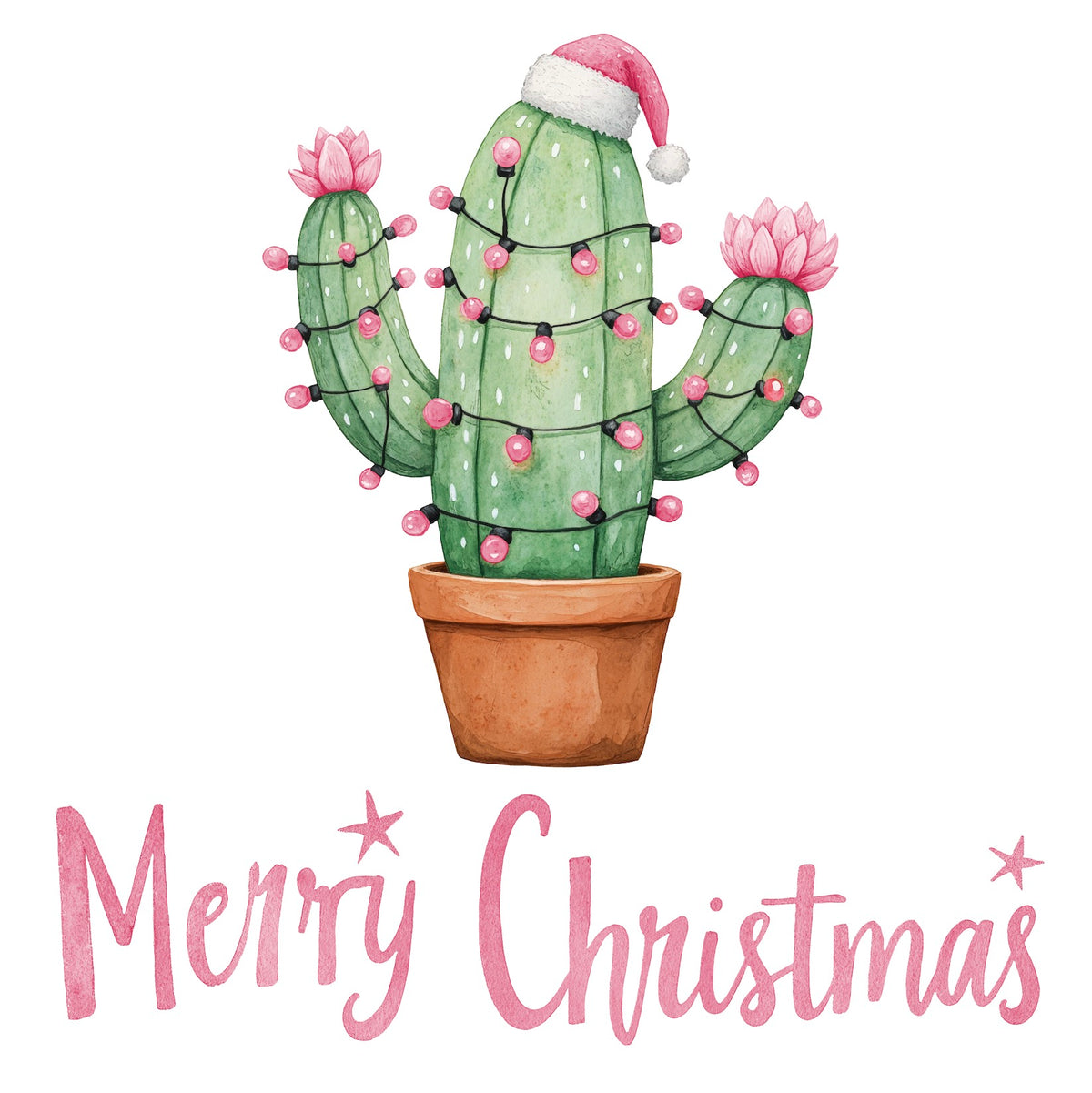 The Merry Christmas Cactus Tee - FINAL SALE