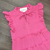 Mina Bubble Gum Dress Umgee Neckline