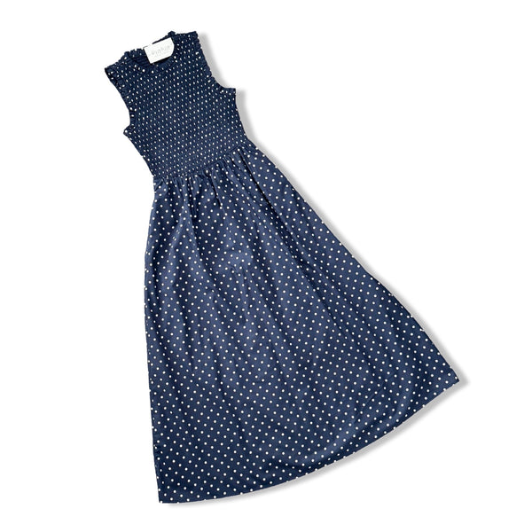 Nadia Sugarlips Navy Polka Dot Dress