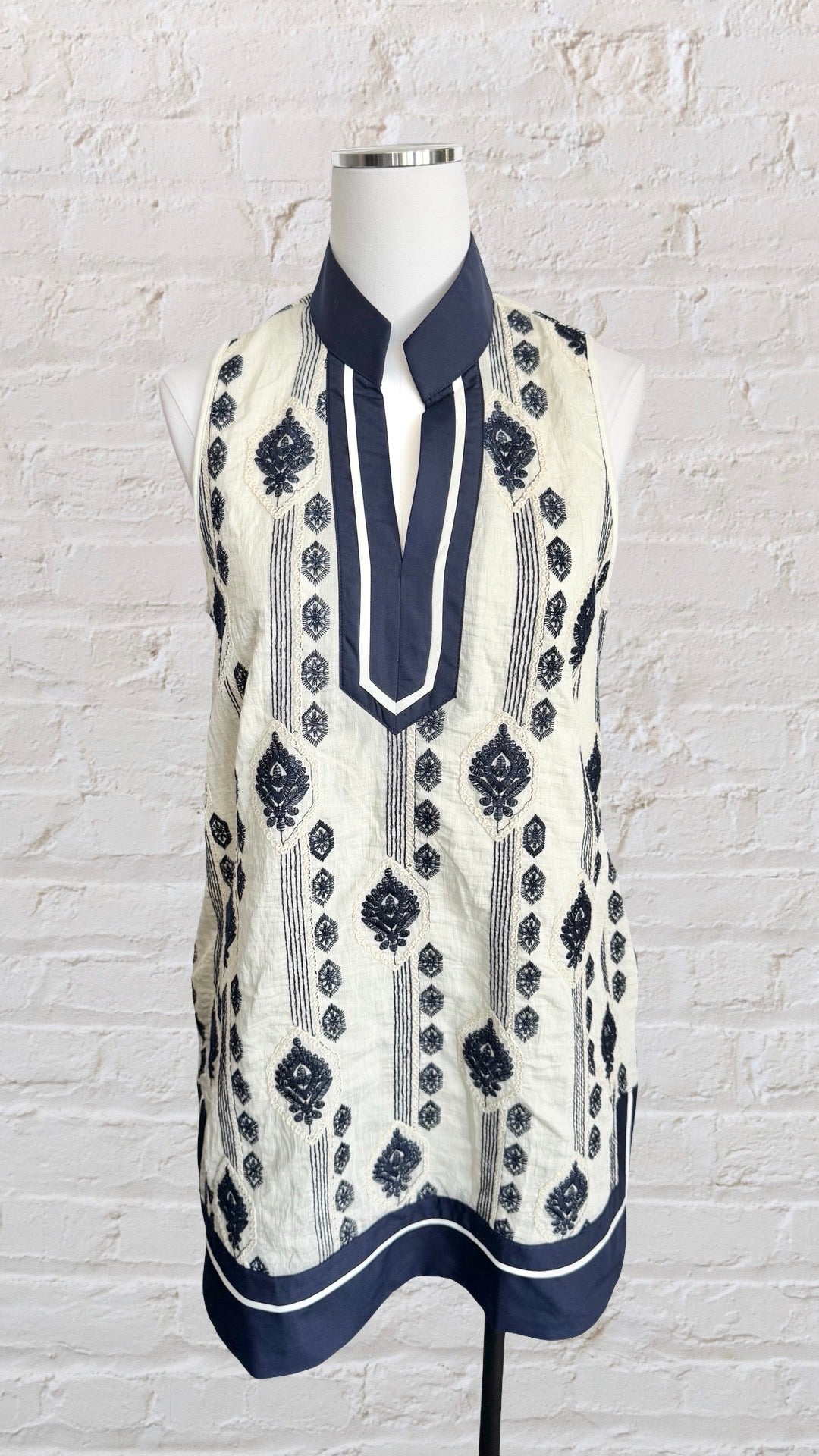 Navy Embroidered Umgee Dress Dane Mannequin 2