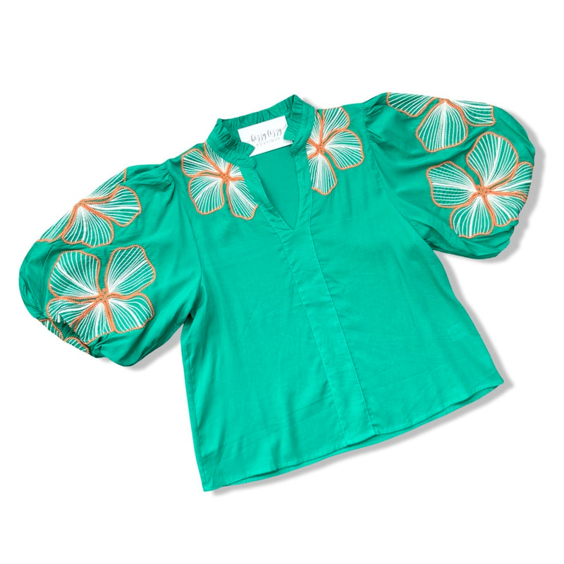 Paige Kelly Green Top