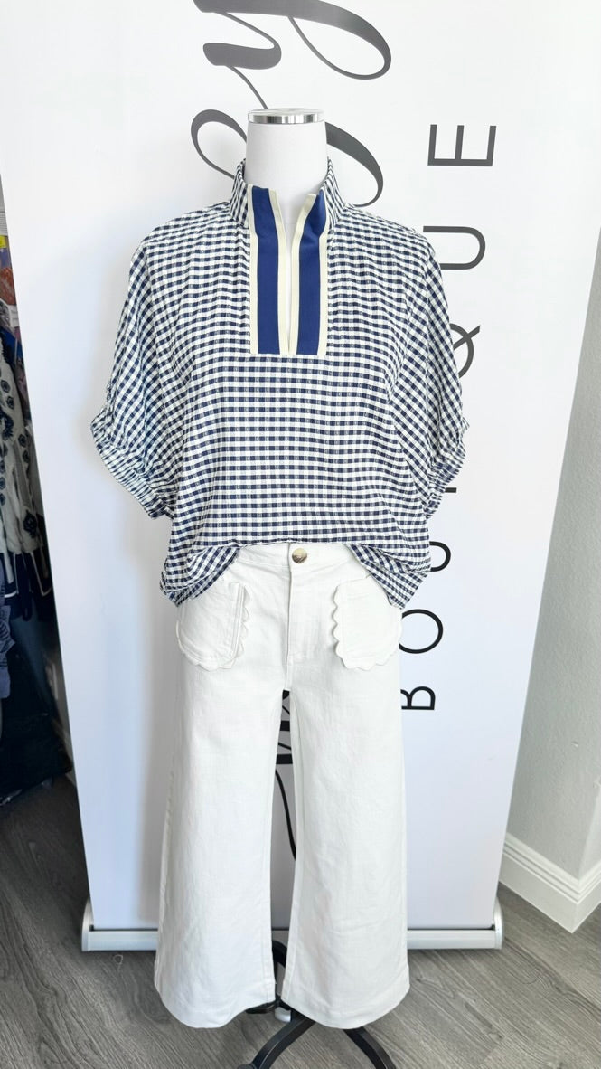 Perry Entro Gingham Top Mannequin 1