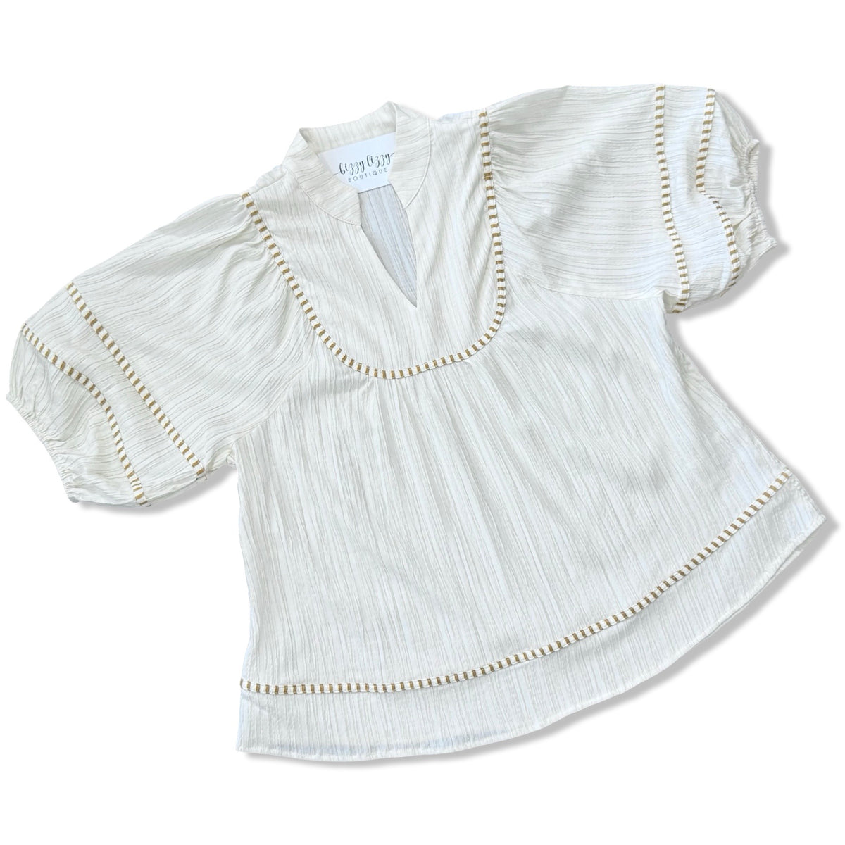 Sweetheart Ecru Umgee Vneck Top