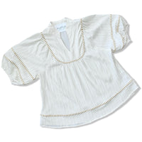 Sweetheart Ecru Umgee Vneck Top